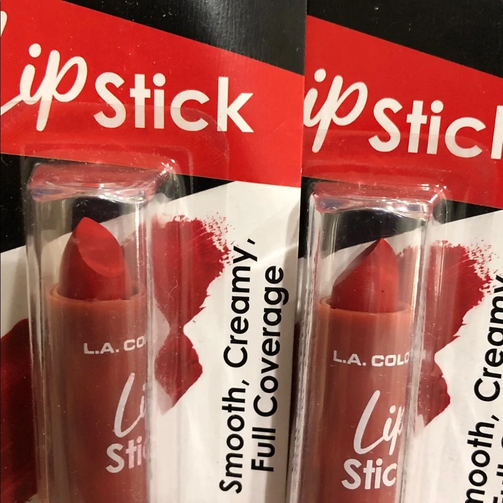 2pack “just bitten” full red smooth creamy full coverage‎ lipstick new